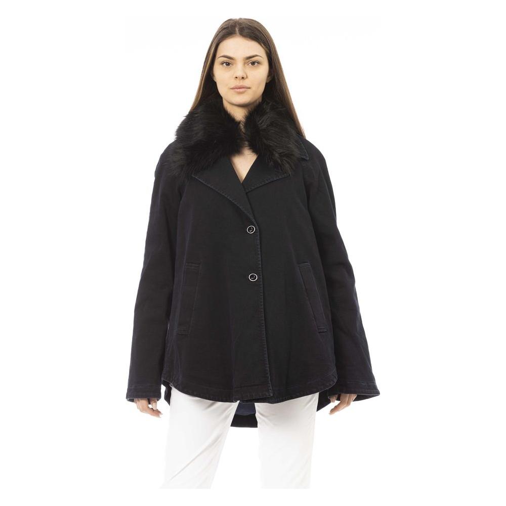 Jacob Cohen Elegant Black Cotton Blend Denim Jacket black-cotton-jackets-coat-1