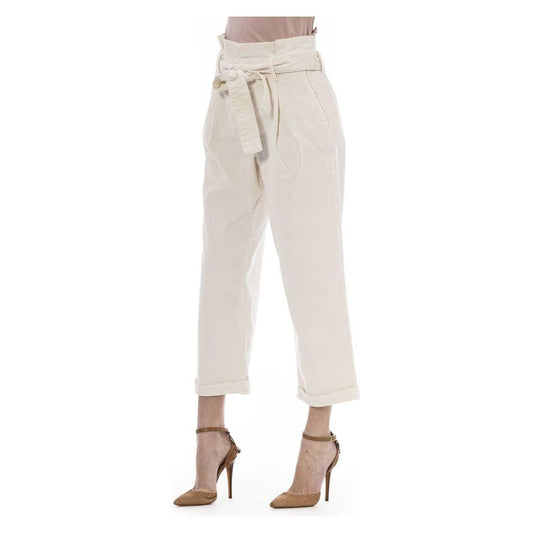 Jacob Cohen | Beige Cotton-Blend Trousers with Chic Pockets| McRichard Designer Brands   