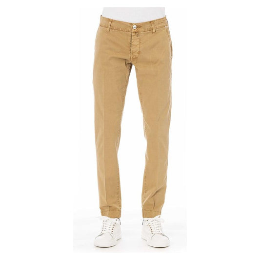 Jacob Cohen | Beige Cotton Blend Trousers with Pockets| McRichard Designer Brands   