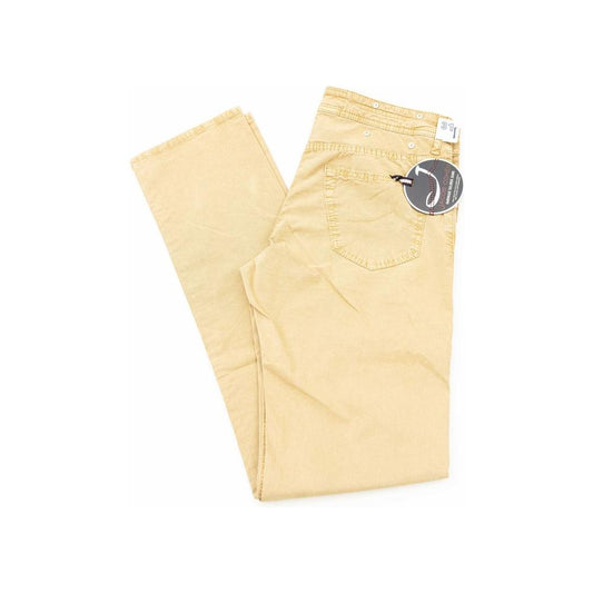 Jacob Cohen Elegant Beige Cotton Blend Jeans beige-cotton-jeans-pant-2
