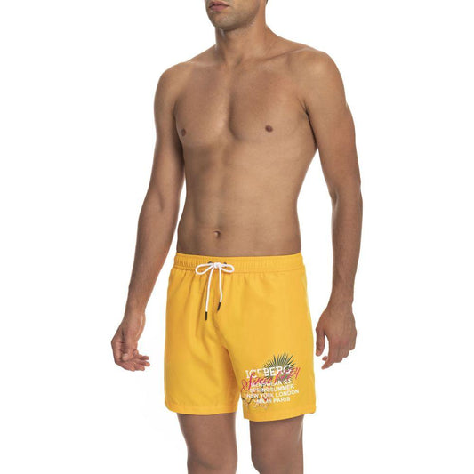 Iceberg Yellow Polyester Swimwear yellow-polyester-swimwear-1