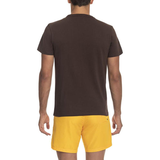 Iceberg | Brown Cotton T-Shirt| McRichard Designer Brands   