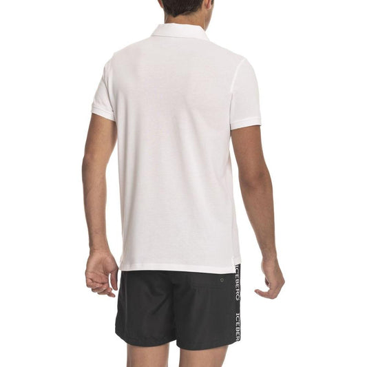 Iceberg | White Cotton Polo Shirt| McRichard Designer Brands   