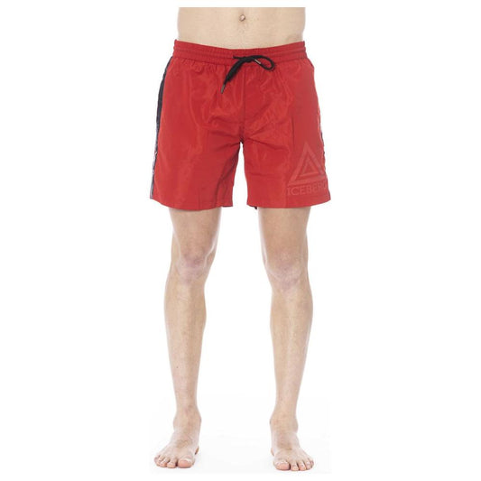 Iceberg Red Polyester Swimwear red-polyester-swimwear-3