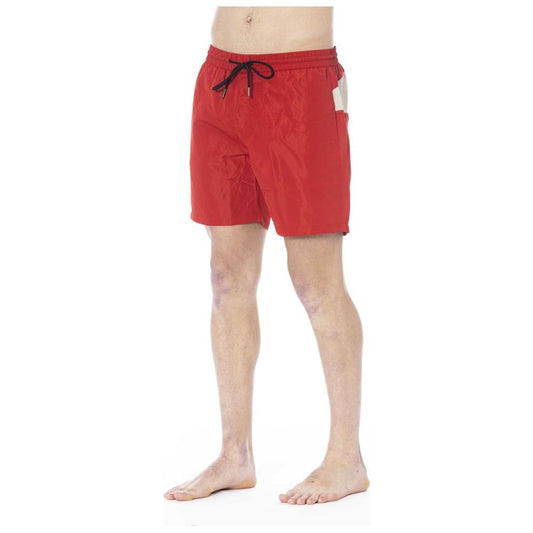 Iceberg Red Polyester Swimwear red-polyester-swimwear-1