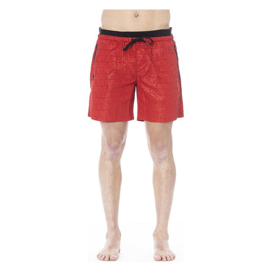 Iceberg Red Polyester Swimwear red-polyester-swimwear