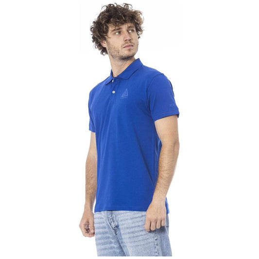 Blue Cotton Polo Shirt