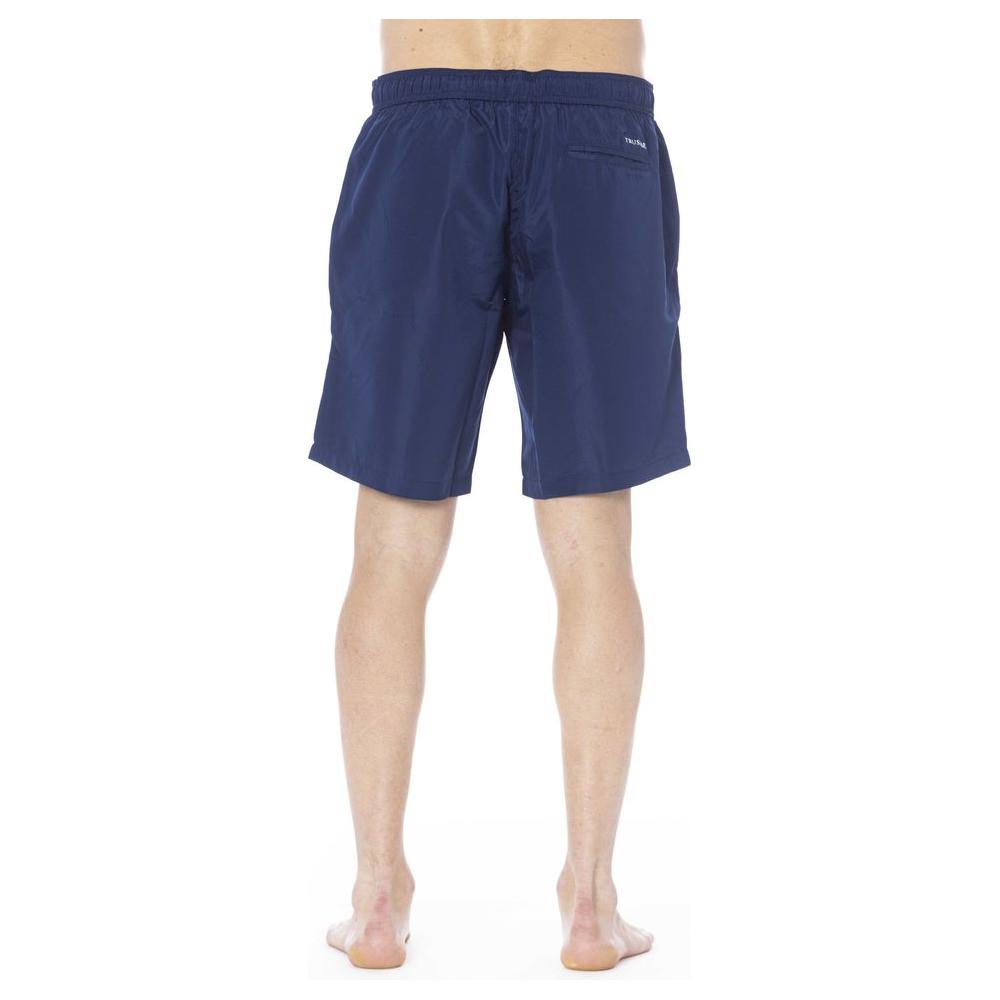 Trussardi Beachwear Blue Polyester Swimwear blue-polyester-swimwear-4