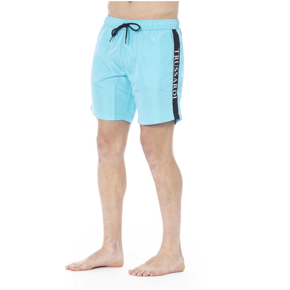 Trussardi Beachwear Light Blue Polyester Swimwear light-blue-polyester-swimwear-14