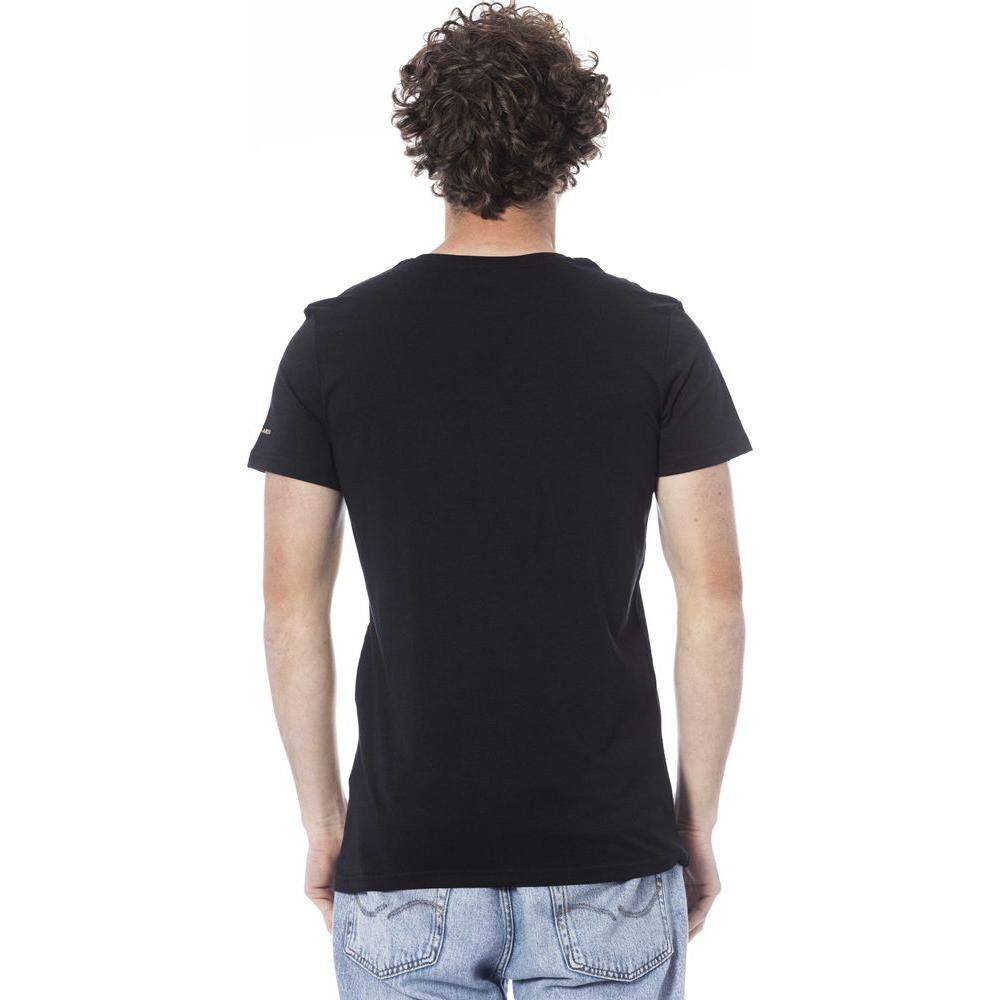 Trussardi Beachwear Black Cotton T-Shirt black-cotton-t-shirt-49