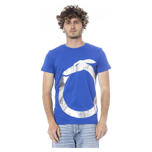 Trussardi Beachwear Blue Cotton T-Shirt blue-cotton-t-shirt-22