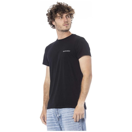 Trussardi Beachwear Black Cotton T-Shirt black-cotton-t-shirt-47