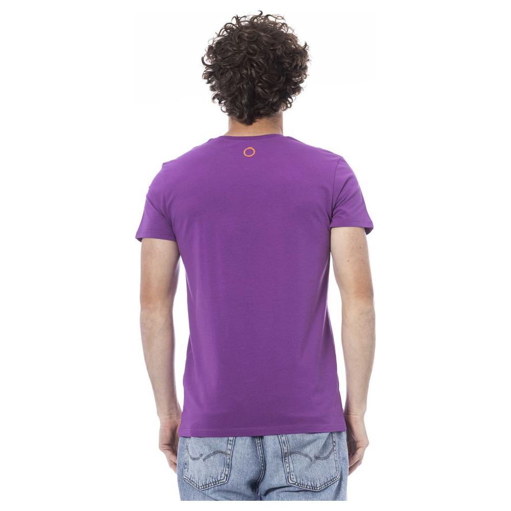 Trussardi Beachwear Purple Cotton T-Shirt purple-cotton-t-shirt-1