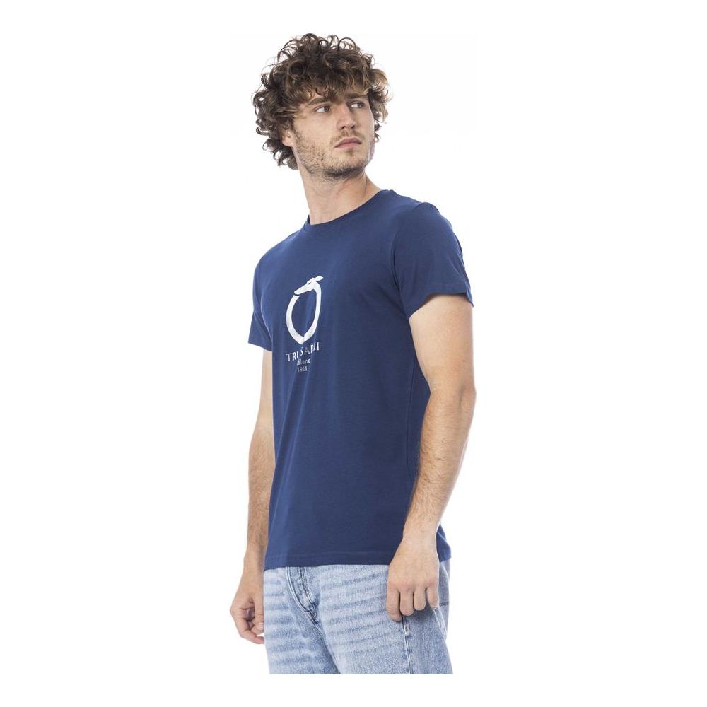 Trussardi Beachwear Blue Cotton T-Shirt blue-cotton-t-shirt-10
