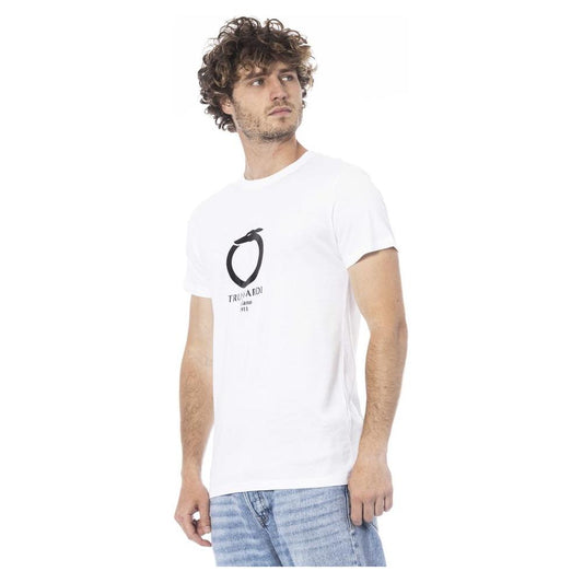 Trussardi Beachwear White Cotton T-Shirt white-cotton-t-shirt-5