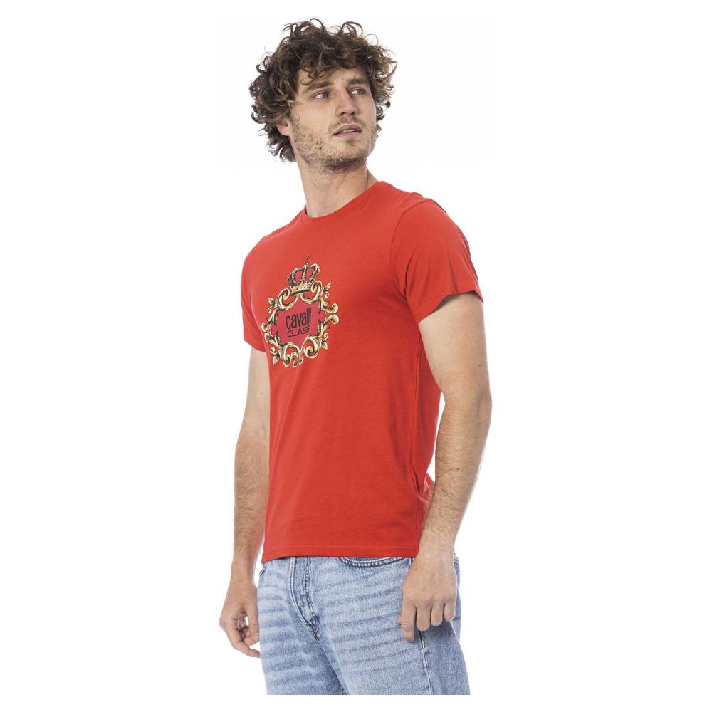 Cavalli Class Red Cotton T-Shirt red-cotton-t-shirt-20