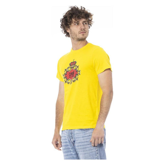 Cavalli Class Yellow Cotton T-Shirt yellow-cotton-t-shirt-14