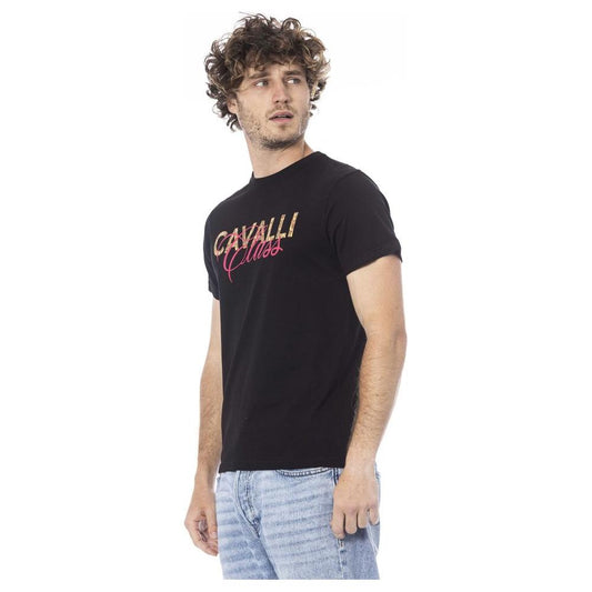Cavalli Class Black Cotton T-Shirt black-cotton-t-shirt-60
