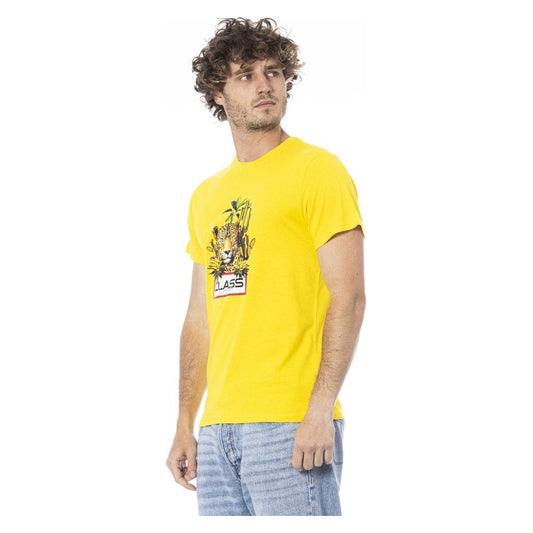 Cavalli Class Yellow Cotton T-Shirt yellow-cotton-t-shirt-10