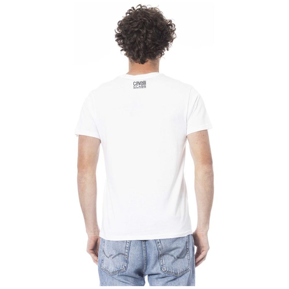 Cavalli Class White Cotton T-Shirt white-cotton-t-shirt-43