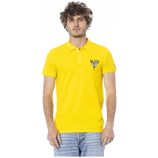 Cavalli Class Yellow Cotton Polo Shirt yellow-cotton-polo-shirt-8