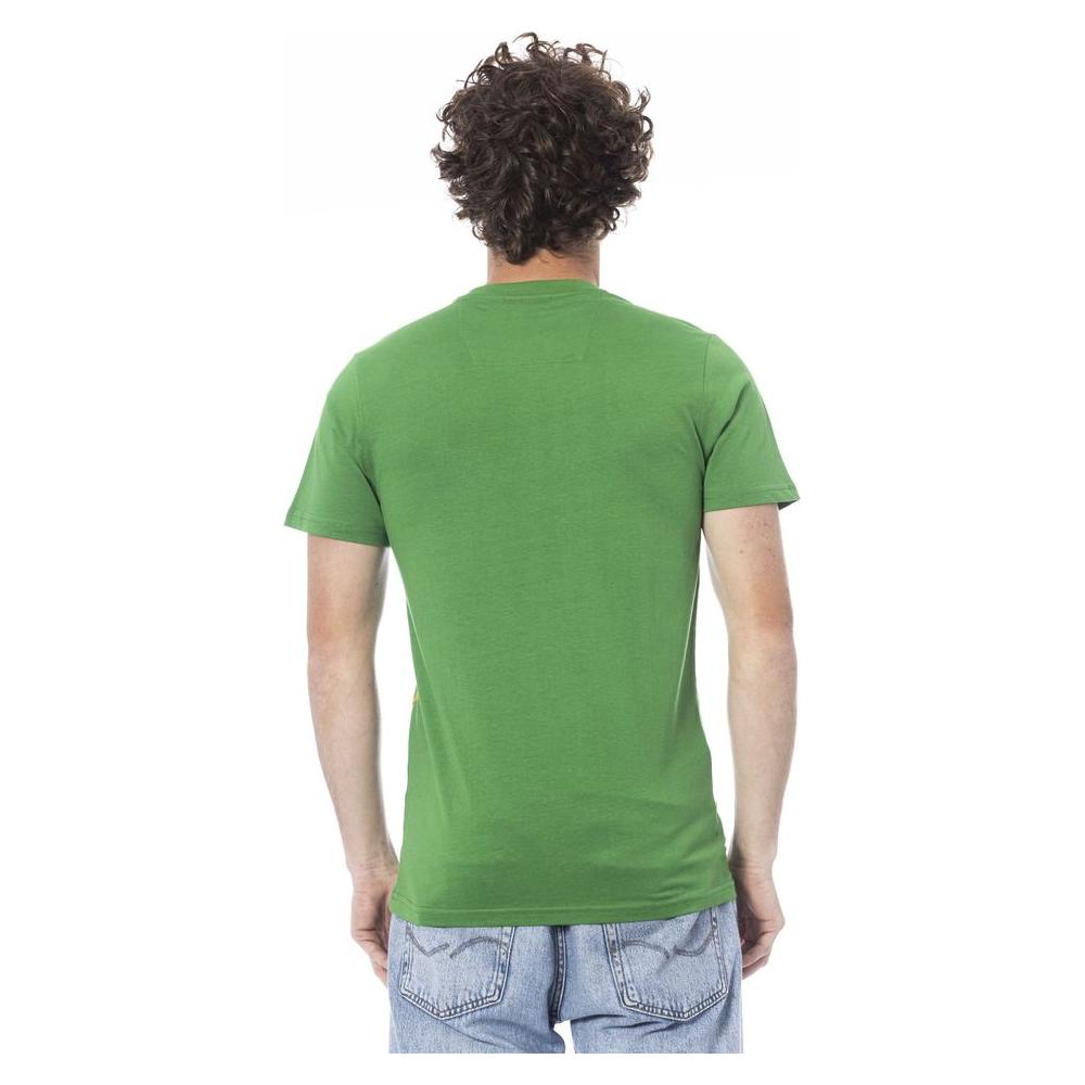 Cavalli Class Green Cotton T-Shirt green-cotton-t-shirt-18