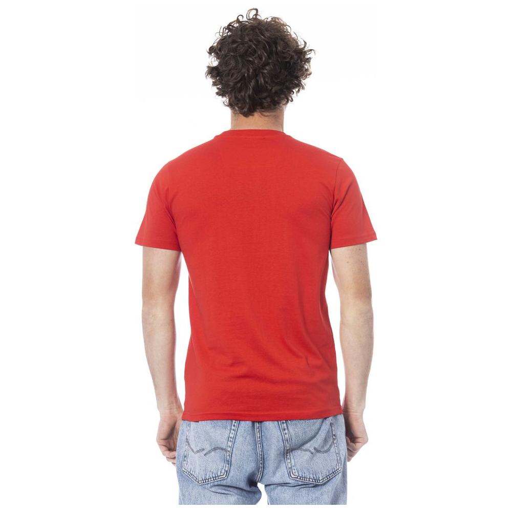 Cavalli Class Red Cotton T-Shirt red-cotton-t-shirt-16