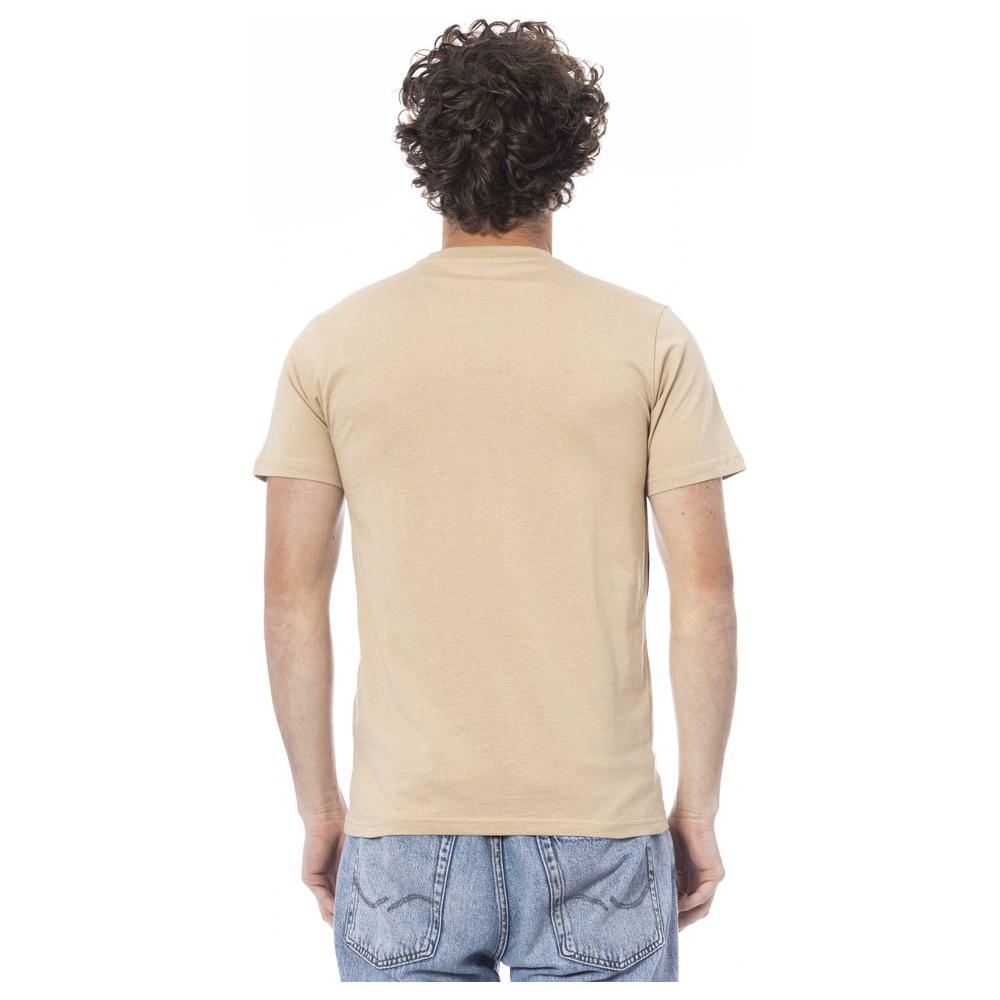 Cavalli Class Beige Cotton T-Shirt beige-cotton-t-shirt-17