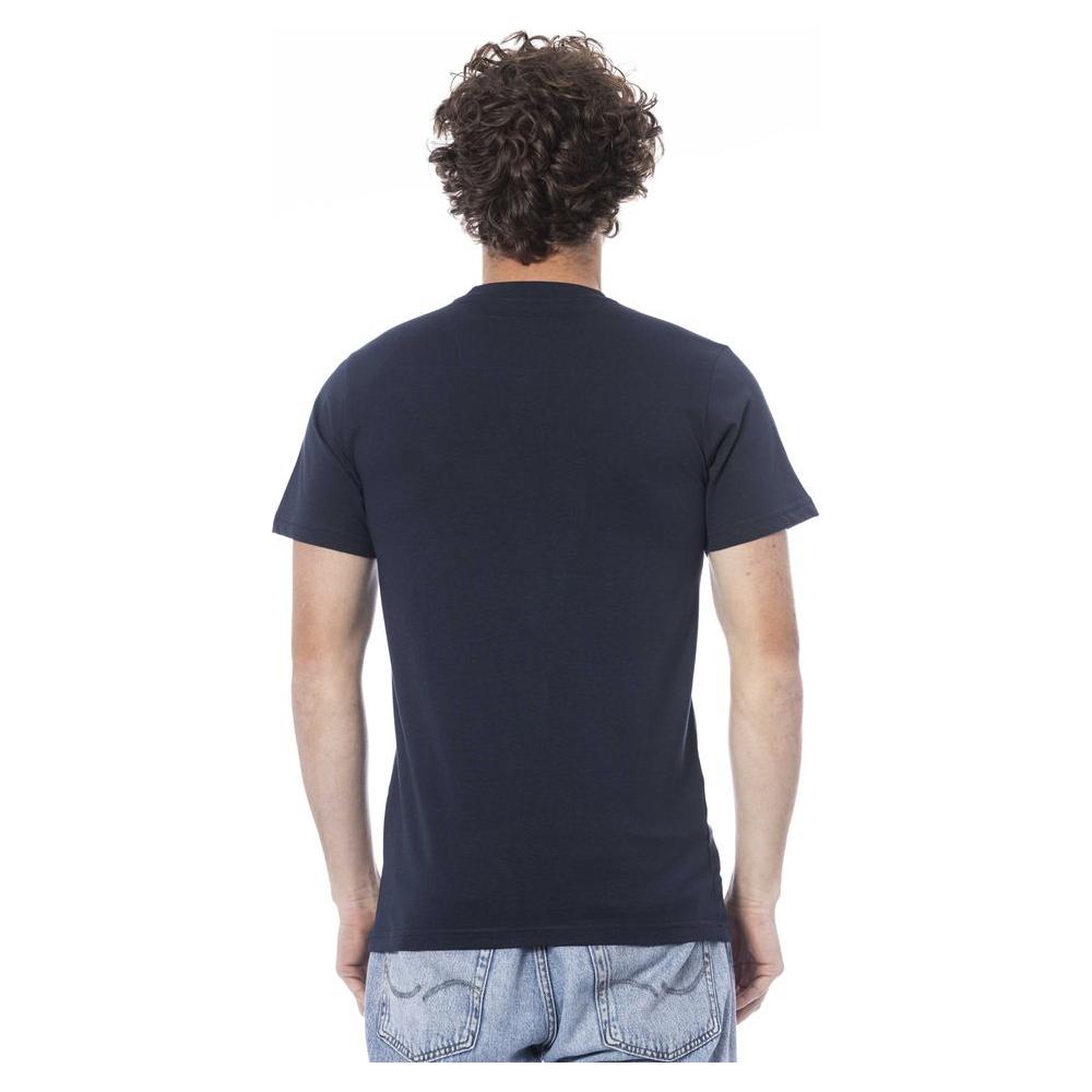 Cavalli Class Blue Cotton T-Shirt blue-cotton-t-shirt-27