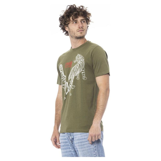 Cavalli Class Green Cotton T-Shirt green-cotton-t-shirt-14