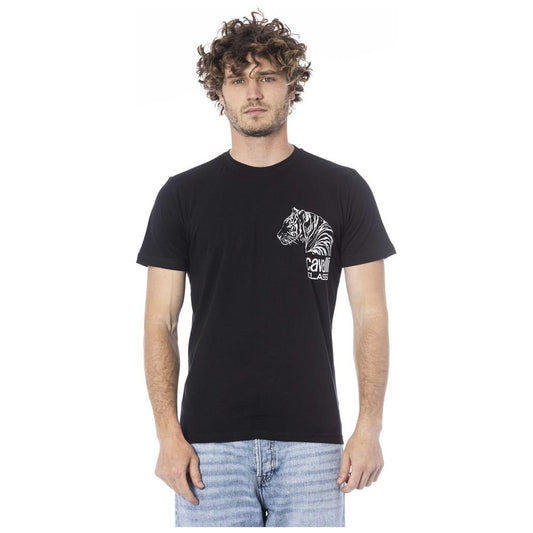 Cavalli Class Black Cotton T-Shirt black-cotton-t-shirt-29