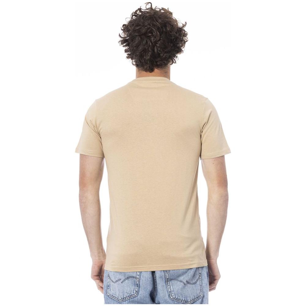 Cavalli Class Beige Cotton T-Shirt beige-cotton-t-shirt-14