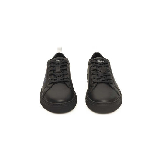 Cerruti 1881 Black COW Leather Sneaker black-cow-leather-sneaker-1