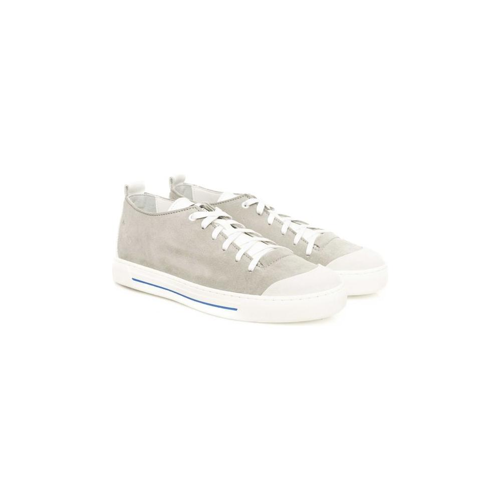 Cerruti 1881 Gray COW Leather Sneaker gray-cow-leather-sneaker-2