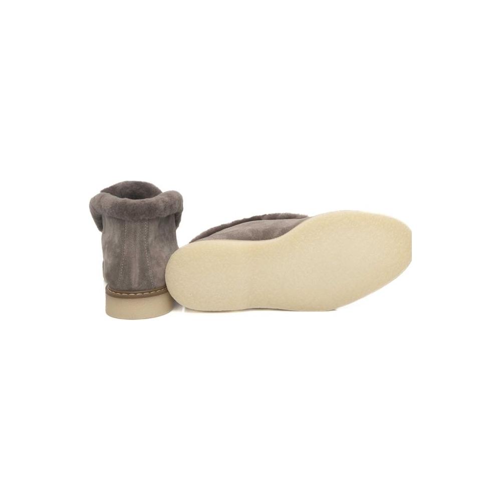 Cerruti 1881 Beige COW Leather Boot beige-cow-leather-boot