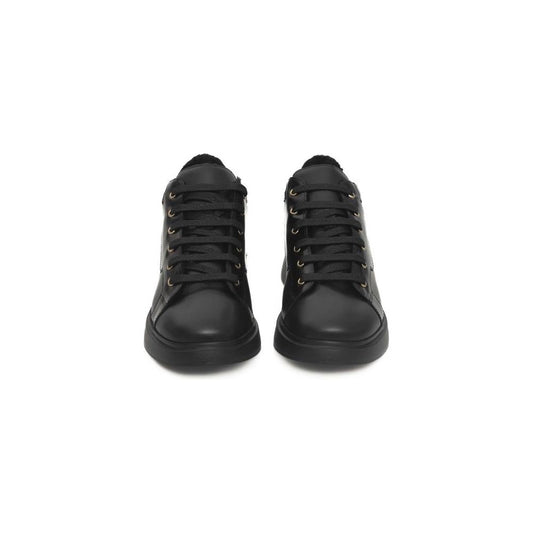 Cerruti 1881 Black COW Leather Sneaker black-cow-leather-sneaker-3