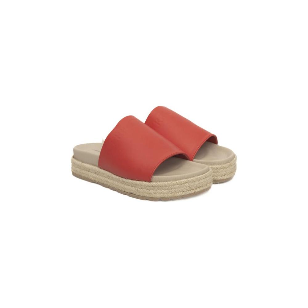 Cerruti 1881 Red CALF Leather Sandal red-calf-leather-sandal-1