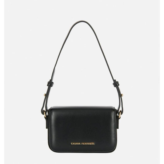 Chiara Ferragani Black Fabric Shoulder Bag