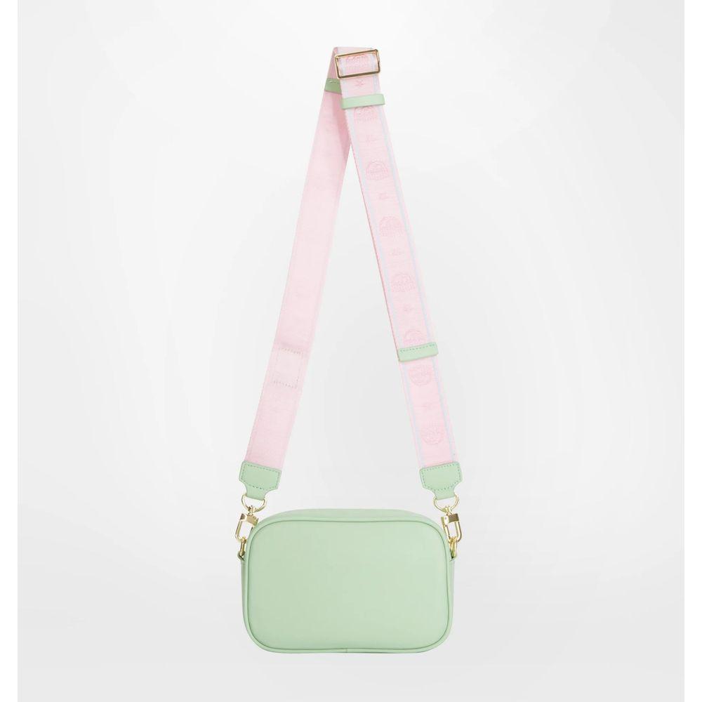 Chiara Ferragani Green Fabric Crossbody Bag