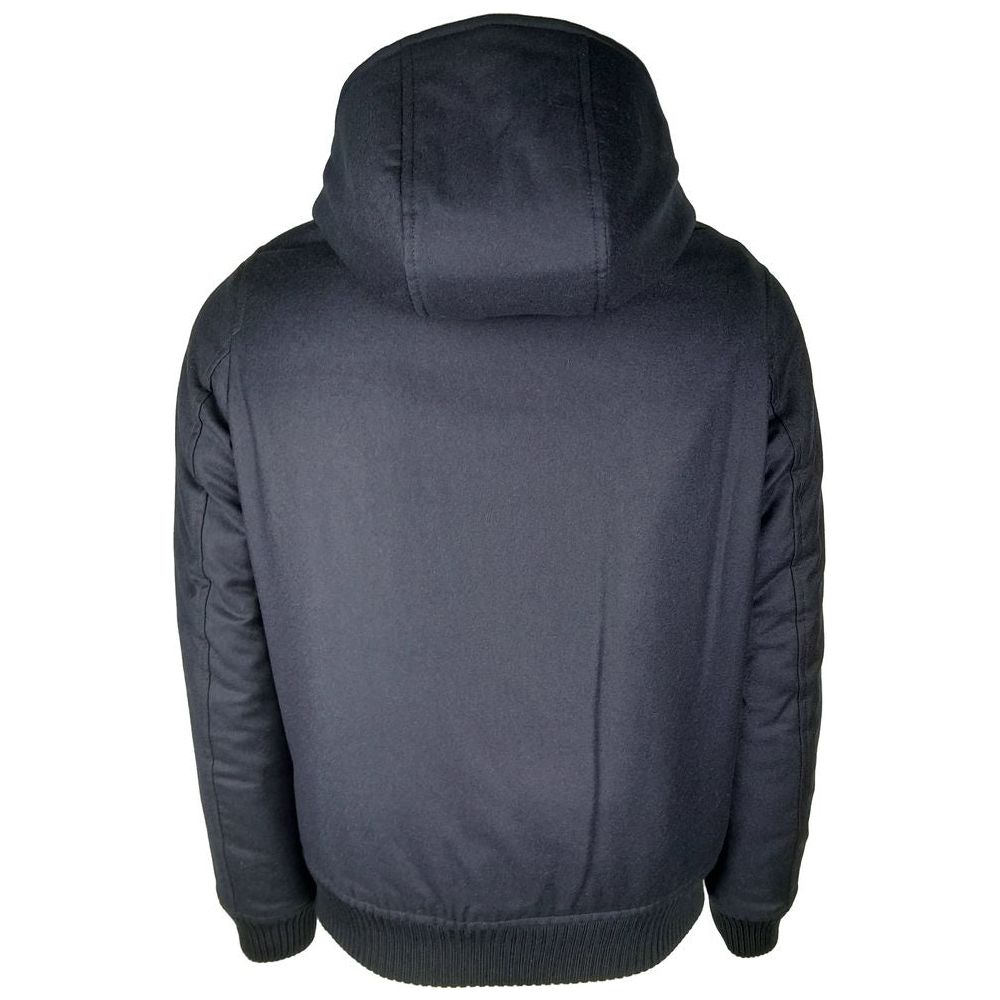 Made in Italy Elegant Wool-Cashmere Men's Jacket with Hood elegant-wool-cashmere-mens-jacket-with-hood-1
