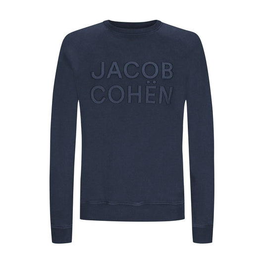 Jacob Cohen Casual Blue Jacob Cohen Sweatshirt casual-blue-jacob-cohen-sweatshirt