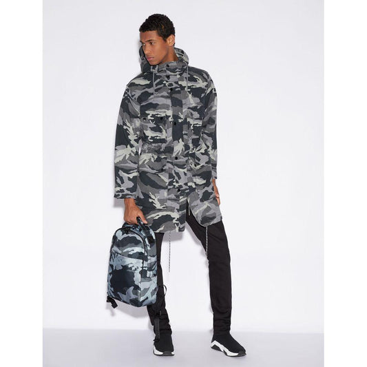 Camouflage Grey Hooded Trench Revolution