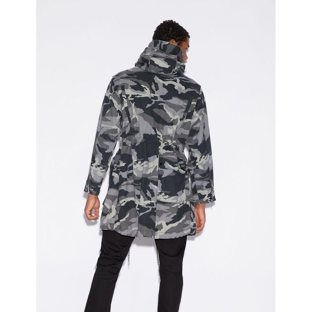 Armani Exchange Camouflage Grey Hooded Trench Revolution znfpz-armani-exchange-jacket-1