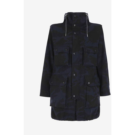Armani Exchange Camouflage Hooded Trench Coat in Dark Blue camouflage-hooded-trench-coat-in-dark-blue
