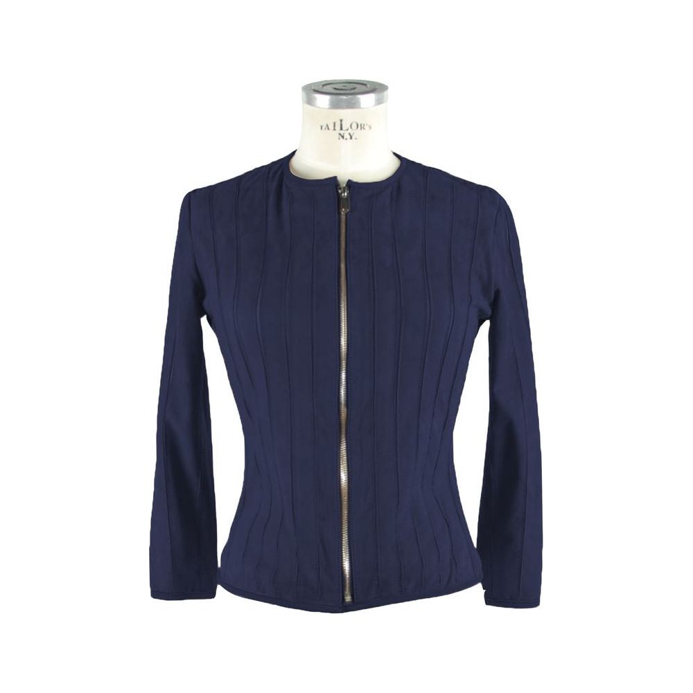 Emilio Romanelli Chic Suede Elegance Jacket blue-genuine-leather-jackets-coat-3