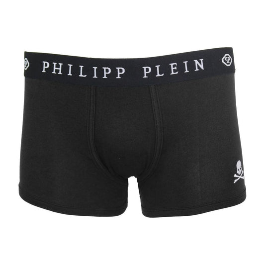 Philipp Plein Sleek Black Cotton Boxer Duo sleek-black-cotton-boxer-duo