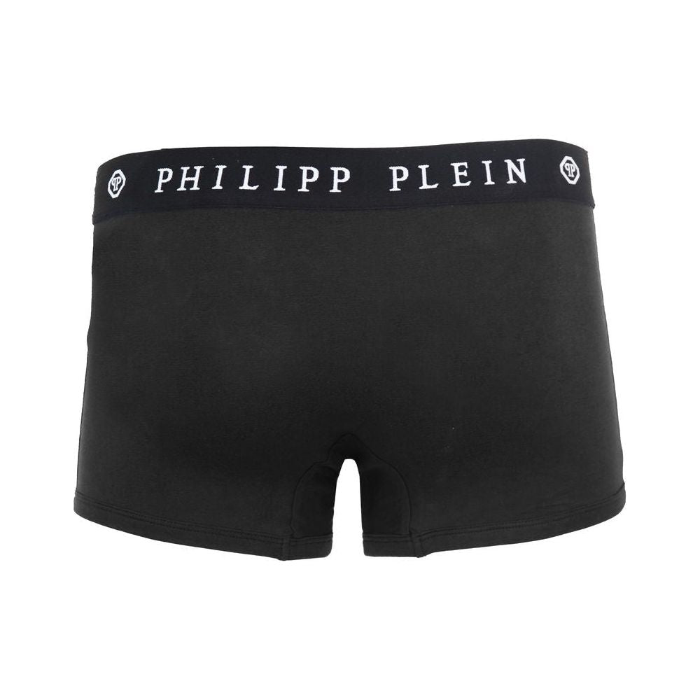Philipp Plein Sleek Black Cotton Boxer Duo sleek-black-cotton-boxer-duo