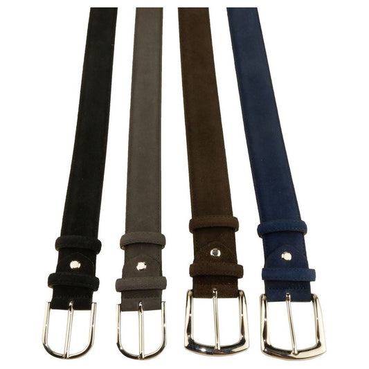 Made in Italy Elegant Quad of Suede Calfskin Belts elegant-quad-of-suede-calfskin-belts