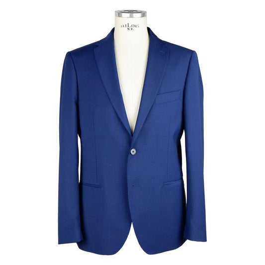 Elegant Two-Button Men's Suit in Blue