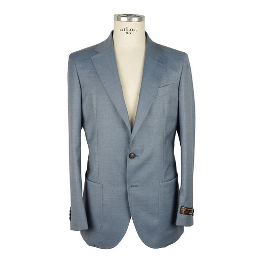 Emilio RomanelliElegant Summer Men's Light Blue Wool JacketMcRichard Designer Brands£229.00